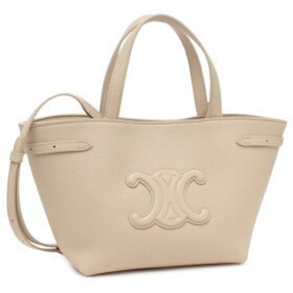 Celine Cabas Shoulder Bag Anais Triomphe Beige - Picture 1 of 8